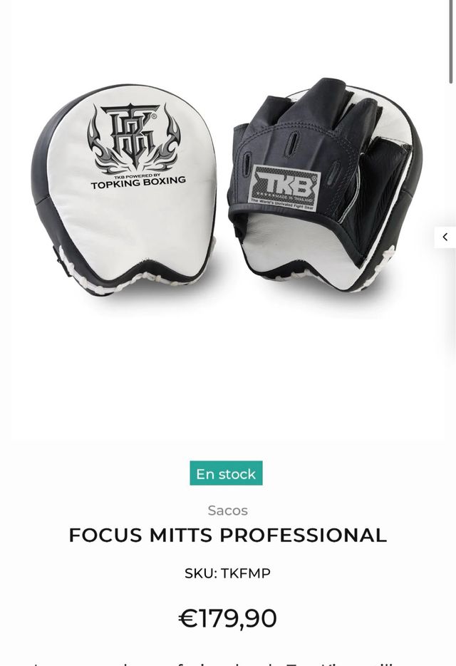 Manoplas boxeo enfoque Top king