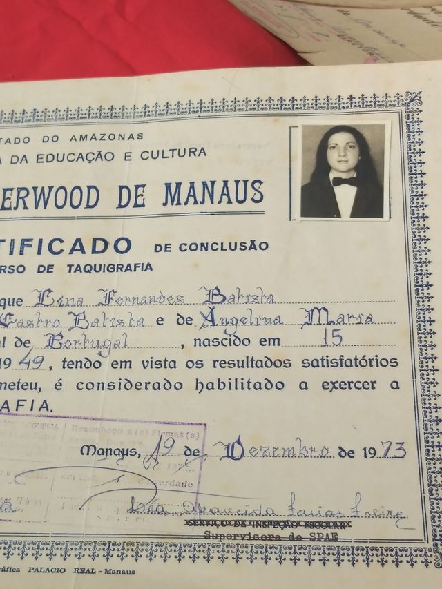 Certificado Taquigrafia 1973 25 €