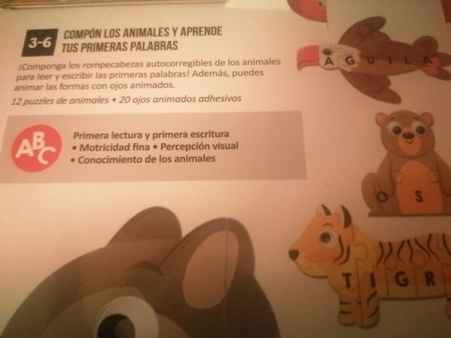 Puzzle para construir palabras