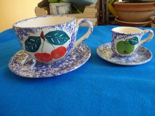 Set colazione ceramica Bizzirri serie frutta 