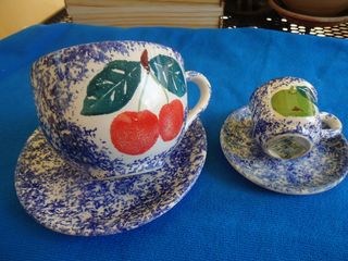 Set colazione ceramica Bizzirri serie frutta 