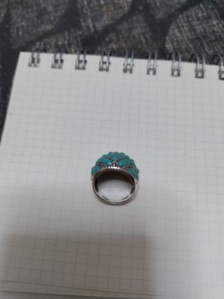 Anillo de plata y turquesas