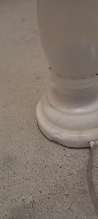 Pie mármol lámpara mesa