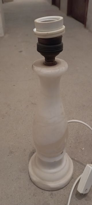 Pie mármol lámpara mesa