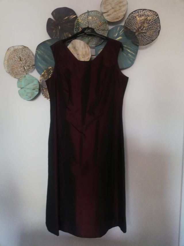 Tubino bordeaux in simil taffetà