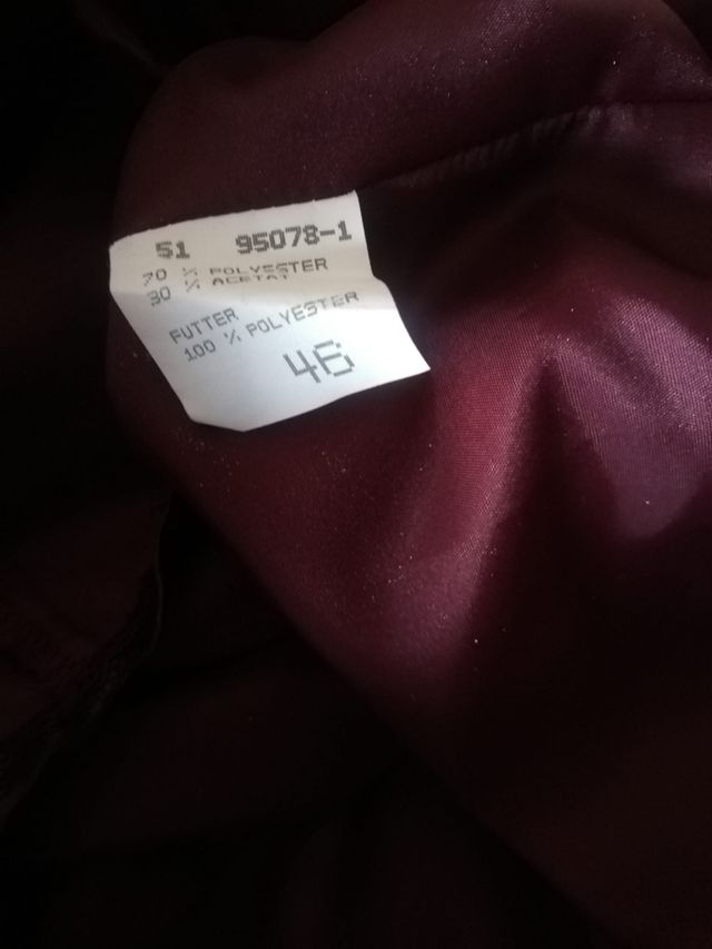 Tubino bordeaux in simil taffetà