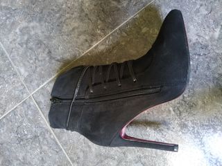 Botas de Ante negras, talla 37