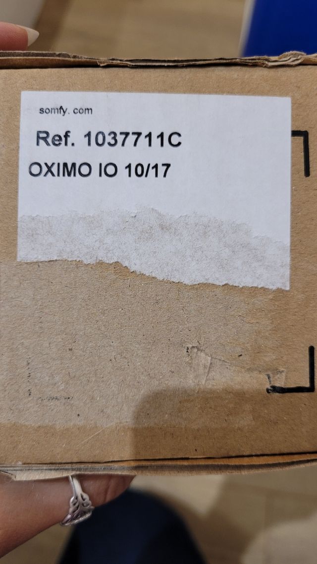 Motor Somfy Oximo 10/17. Sin uso