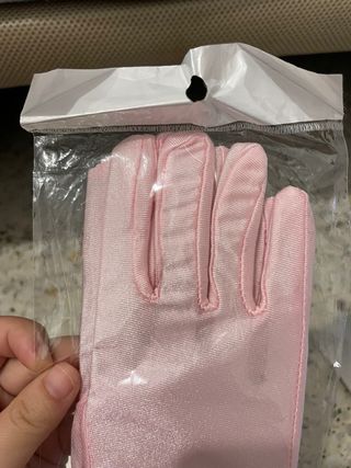 guantes rosa largos (de disfraz)