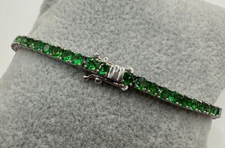 Pulsera riviere de oro de 18 kt con turmalinas