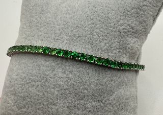 Pulsera riviere de oro de 18 kt con turmalinas