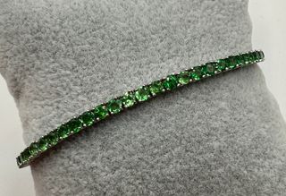 Pulsera riviere de oro de 18 kt con turmalinas