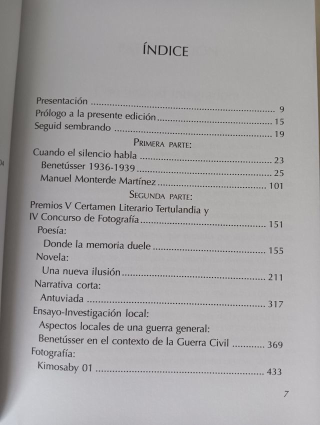 CUANDO EL SILENCIO HABLA BENETÚSSER 1936 - 1939 