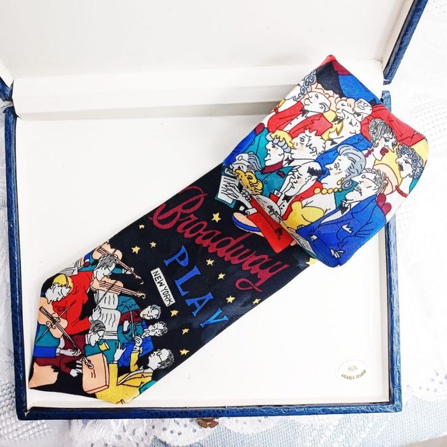 Rarissima cravatta Vintage "Broadway Play New York