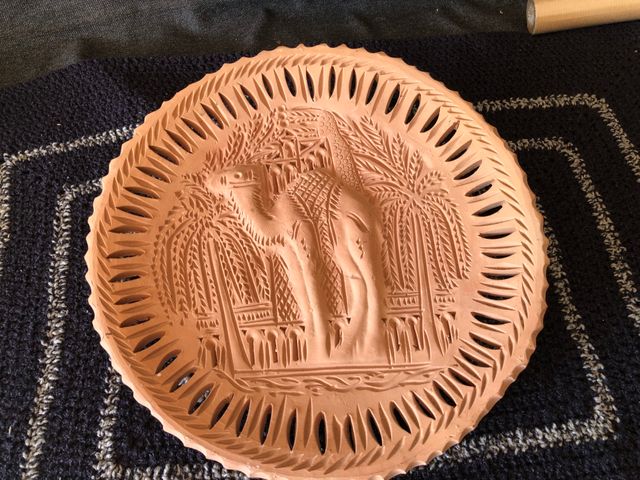 Piatto Terracotta Grezza Decorato