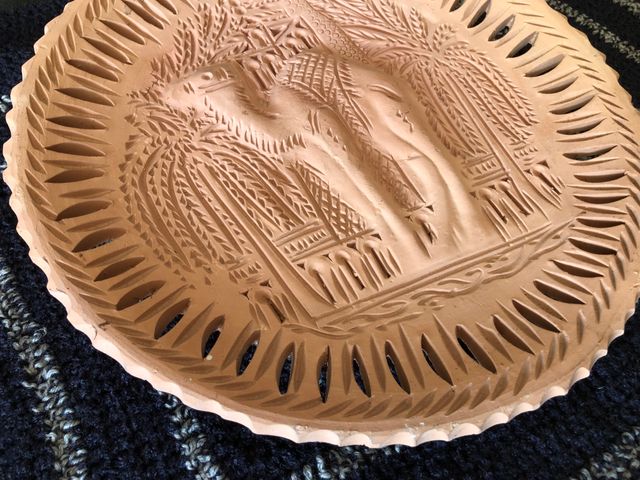 Piatto Terracotta Grezza Decorato