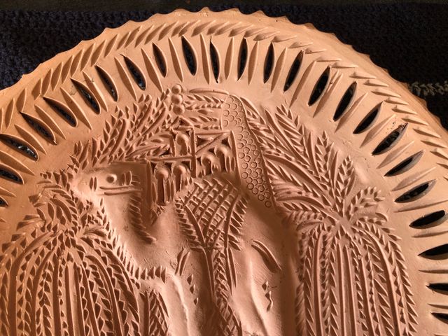 Piatto Terracotta Grezza Decorato