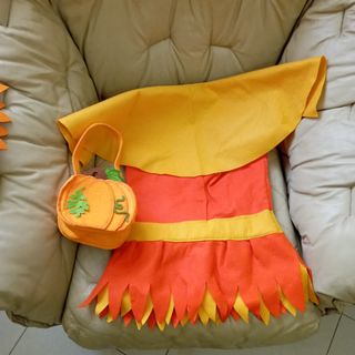 Vestito carnevale zucca bambina
