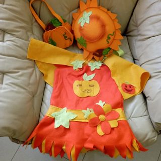 Vestito carnevale zucca bambina