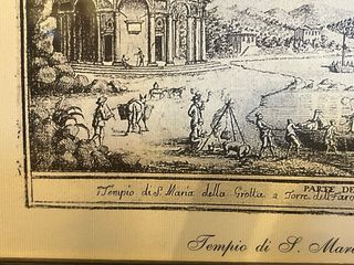 Stampa con veduta di Messina