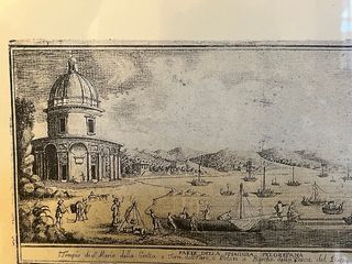 Stampa con veduta di Messina