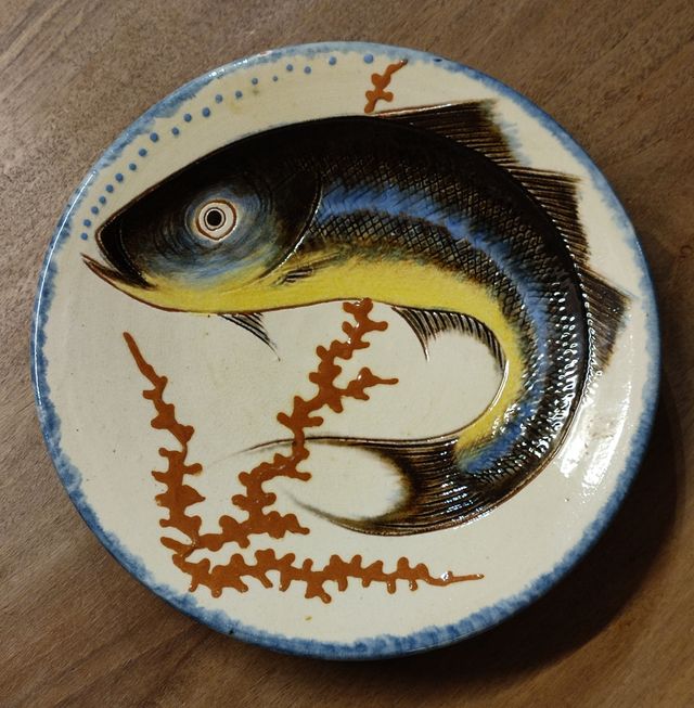 Piatto ceramica vintage firmato