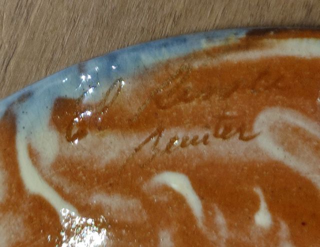 Piatto ceramica vintage firmato