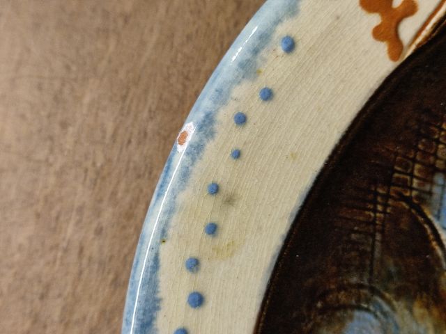 Piatto ceramica vintage firmato