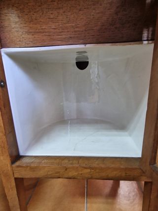 Antigüedades SXIX tocador mesita y sillas