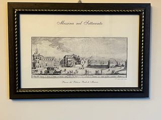 4 stampe con “Vedute di Messina”