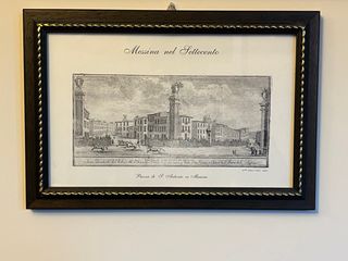 4 stampe con “Vedute di Messina”