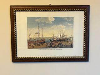 Stampa a colori con “Veduta del porto di Messina”