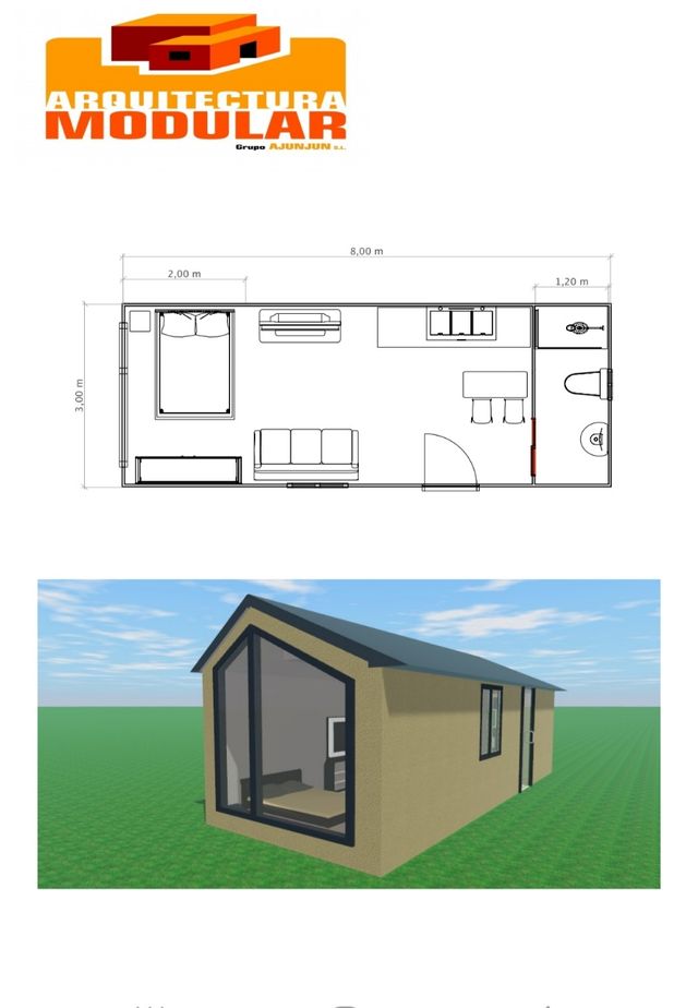Bungalow prefabricado panel sándwich