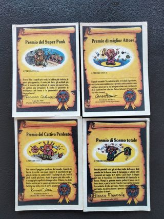 4 figurine + 15 retro Sgorbions, 1985