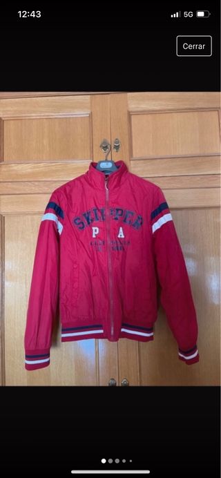 chaqueta roja hombre