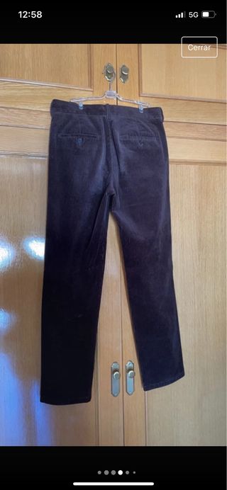 pantalon pana marron hombre