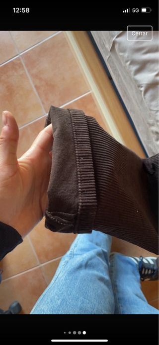 pantalon pana marron hombre