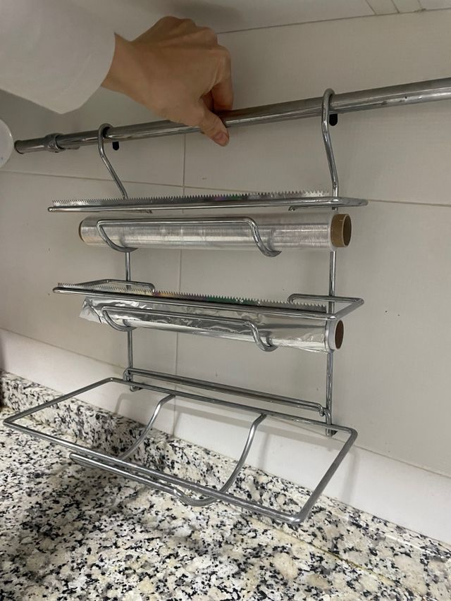 Porta rollo triple cocina y barra 