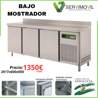 MESA REFRIGERADA BAJO MOSTRADOR 2500