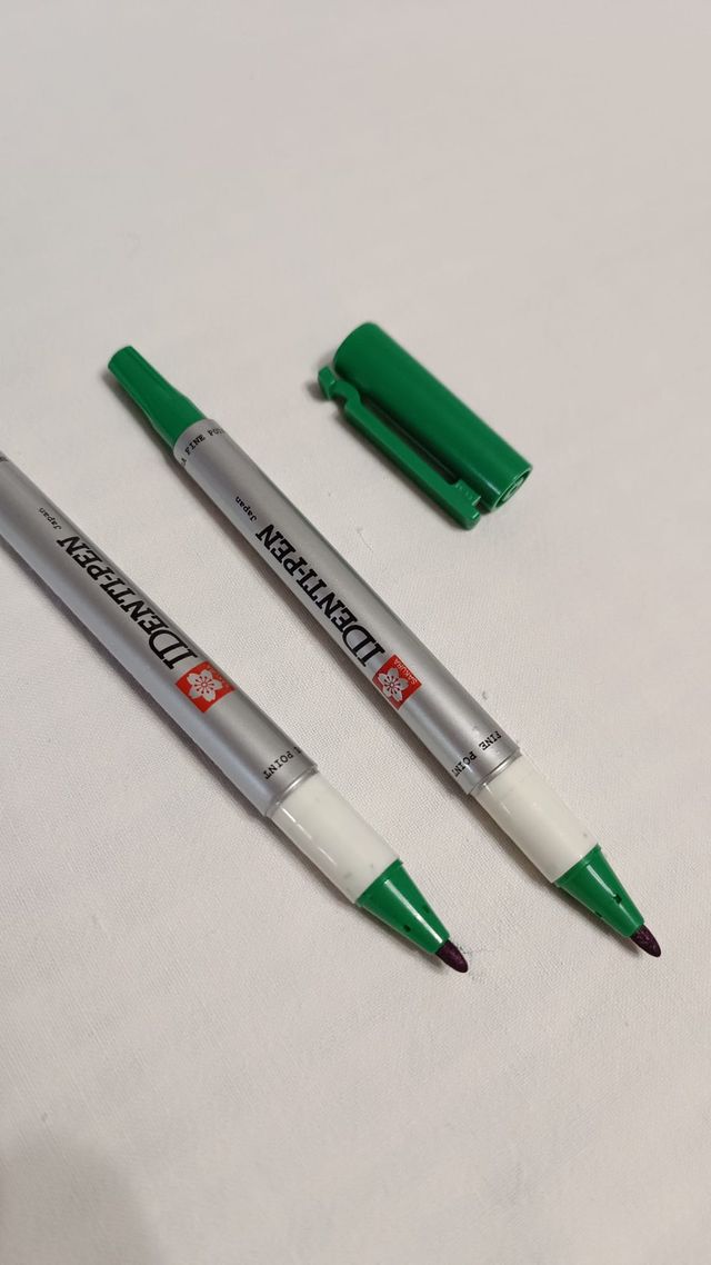 2 ROTULADORES SAKURA DOBLE PUNTA (VERDE)