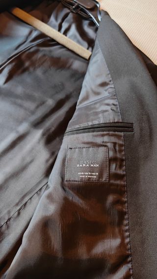 Traje Negro Zara Chaqueta+Pantalón 