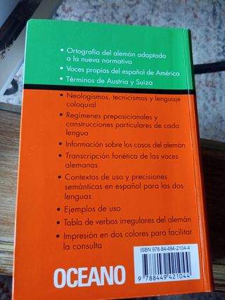 Diccionario español alemán oceano