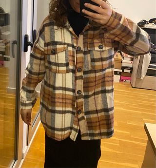 Sobrecamisa cuadros oversize