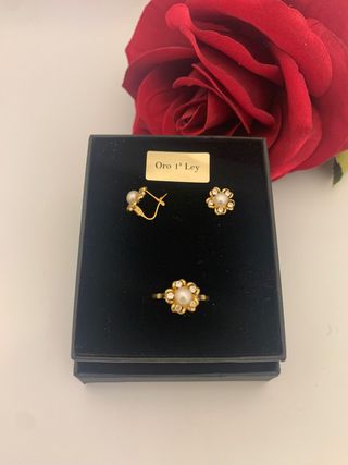 Conjunto comunión en Oro 18k