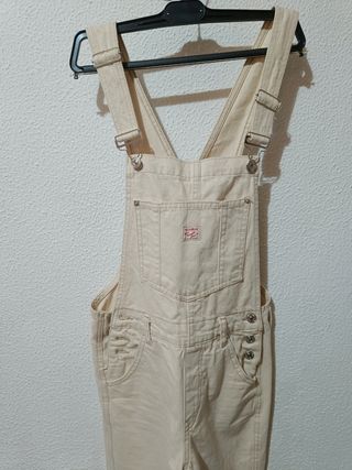 Peto vaquero largo beige Pull & Bear 