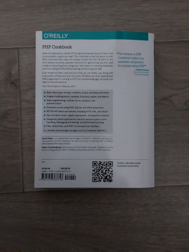 Libro PHP Cookbook 3rd edition O'REILLY