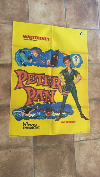 PETER PAN POSTER ORIGINAL REPOSICIÓN 1977