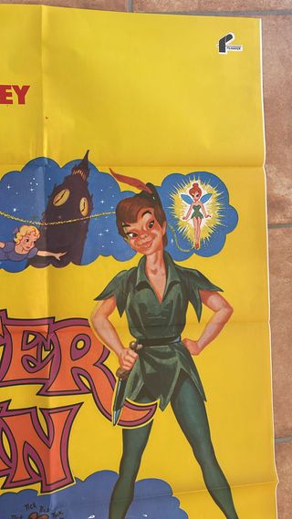 PETER PAN POSTER ORIGINAL REPOSICIÓN 1977
