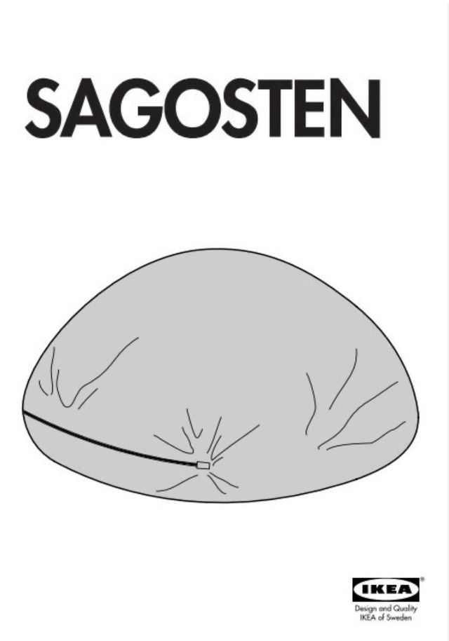 PUF Sagosten IKEA. Relleno hinclable