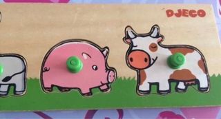 Puzzle de madera, animales, Djeco